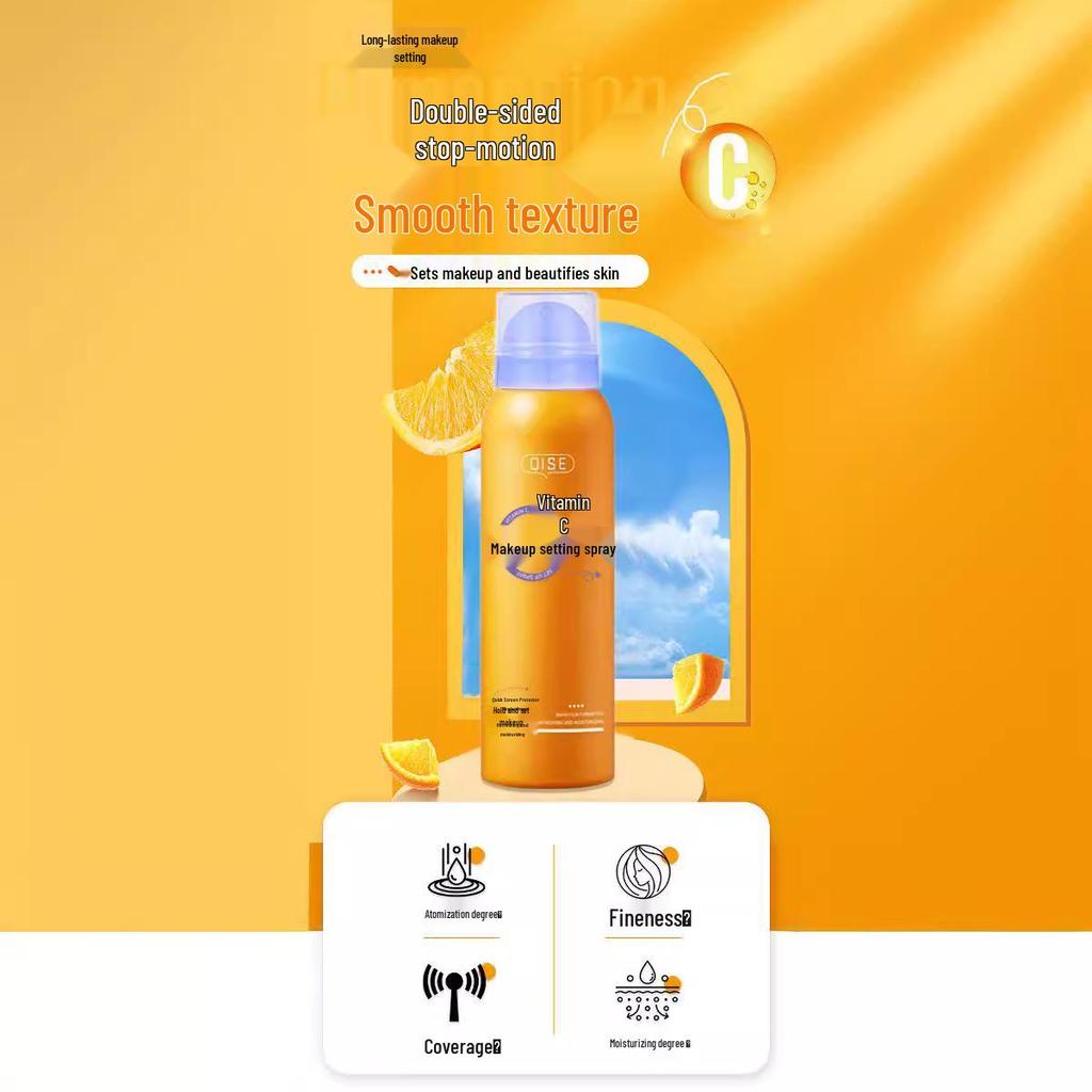 Qiserwei C Waterproof & Sweatproof Quick-Dry Setting Spray, Long-Lasting & Portable for Students and Parties.