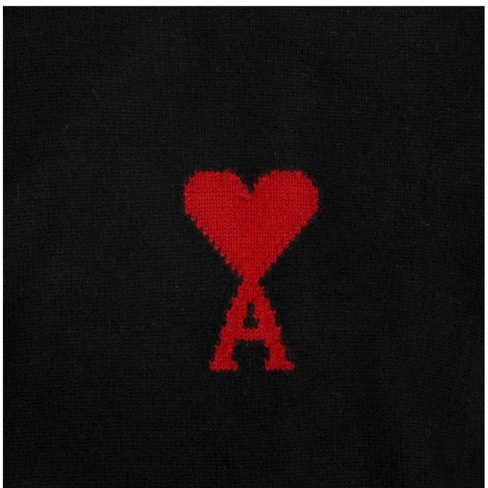 Tricô Ami com Gola Alta e Logo de Coração Grande em Intársia Ami Uks839