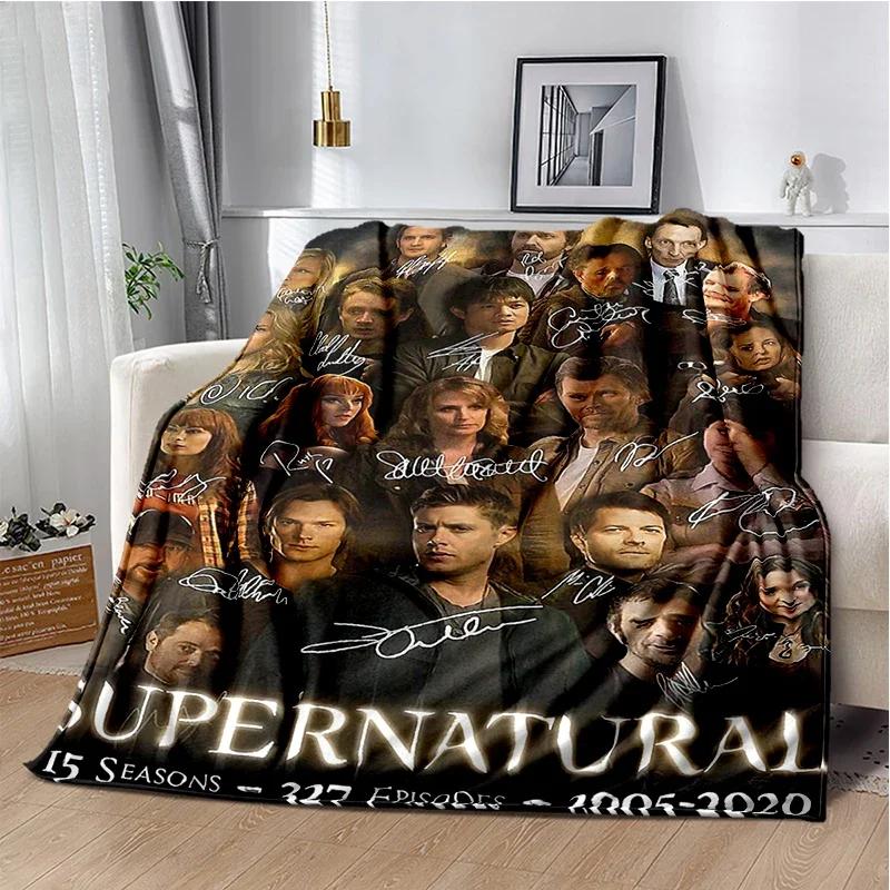 Supernatural join the hunt Throws Blanket Sofa Hiking Picnic Super Soft Quilt Fashion Bed Thermal Flannel Blanket birthday gift 75x90cm