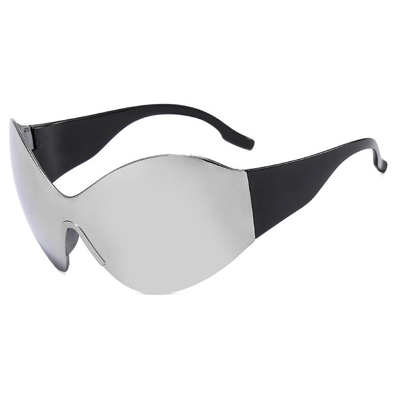 Y2K Sports Sunglasses Women Men Rimless Wrap Around Sun Glasses Luxury Designer Futuristic Shield Eyewear Shades