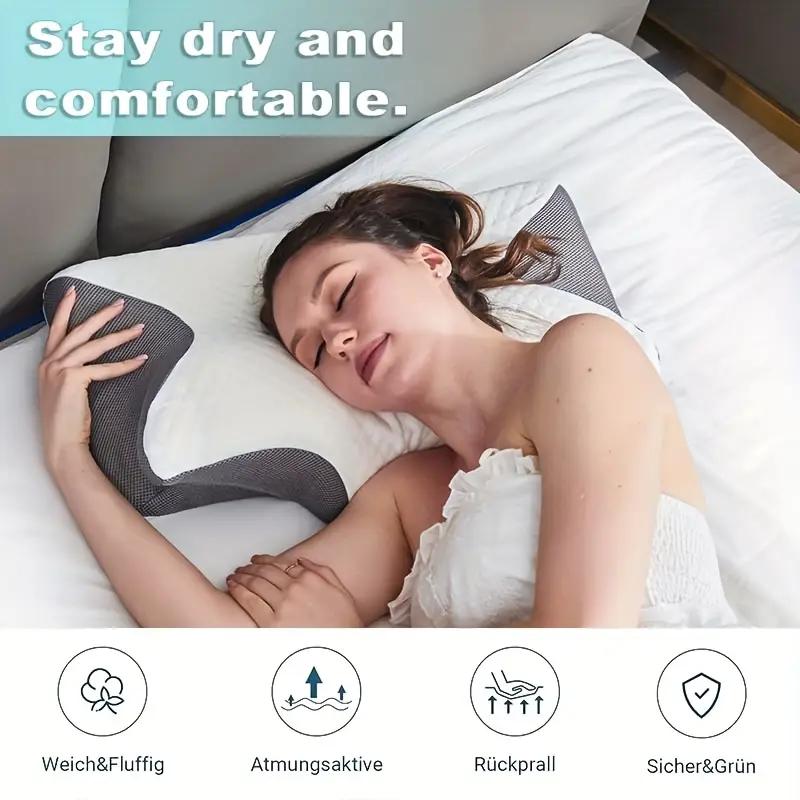 Rebound Memory Foam Butterfly Pillow Breathable Neck Protection Special-shaped Memory Pillow Sleeping Cervical Pillow Bone Correction Pillow