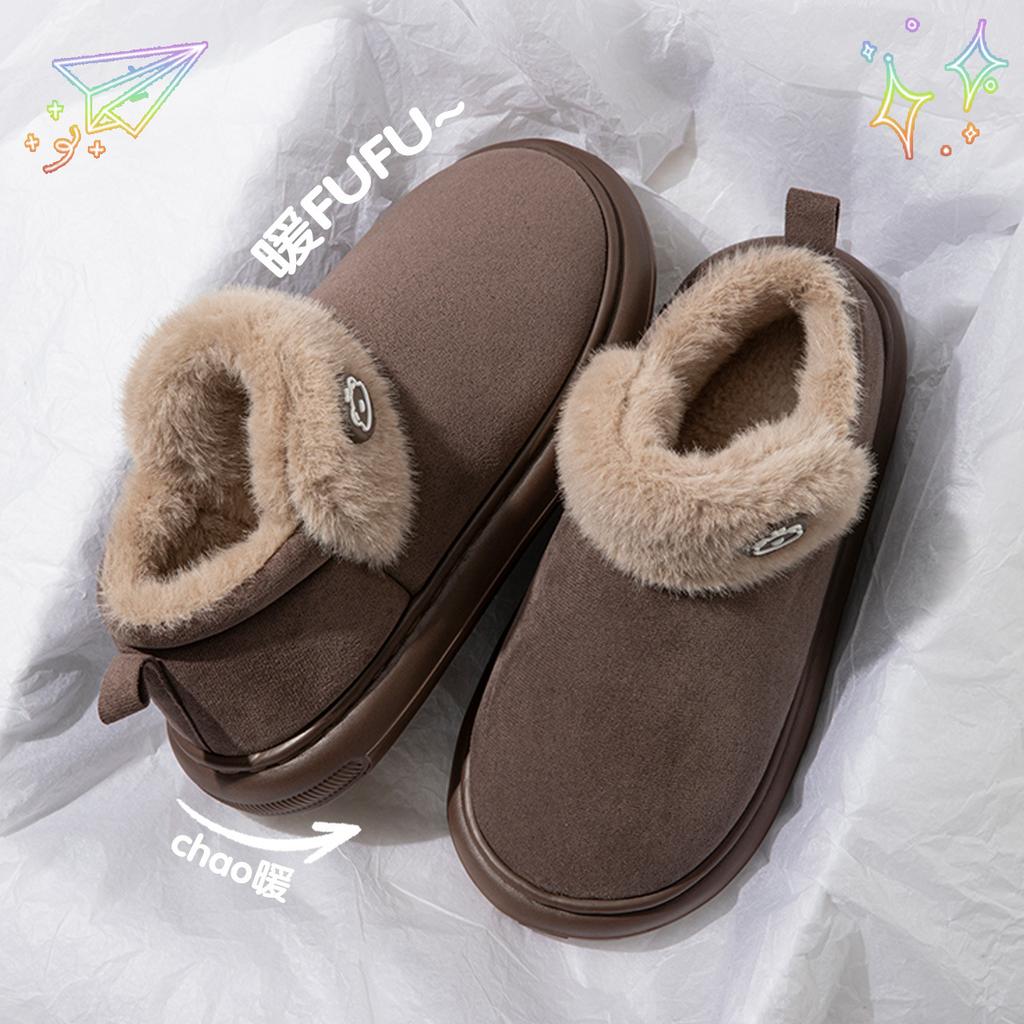 Baumwollpantoffeln Wintertasche Absatz 2025 neu Indoor Zuhause thermisch Plüsch dicksohlige rutschfeste flauschige Baumwollschuhe