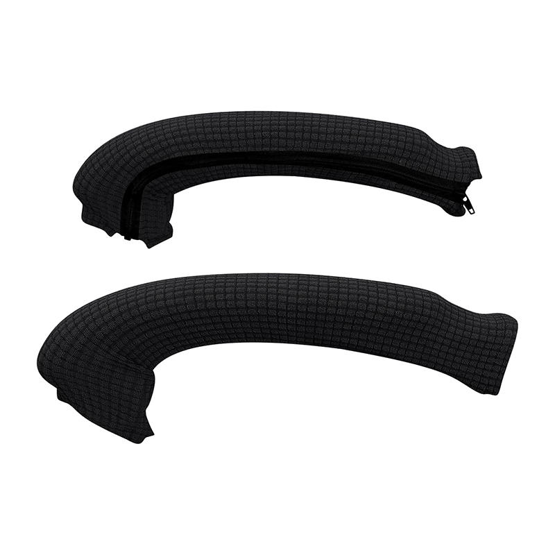 

1 Pair Universal Solid Color Chair Armrest Cover With Zipper Elastic Slipcover Armrest Computer Chair Covers For Office Chair чёрный