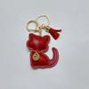 1PC Key Rings Cute Cartoon Gifts For Girls Cat Keychain Fashion PU Leather Key With Tassels Bags Multiple Options Available