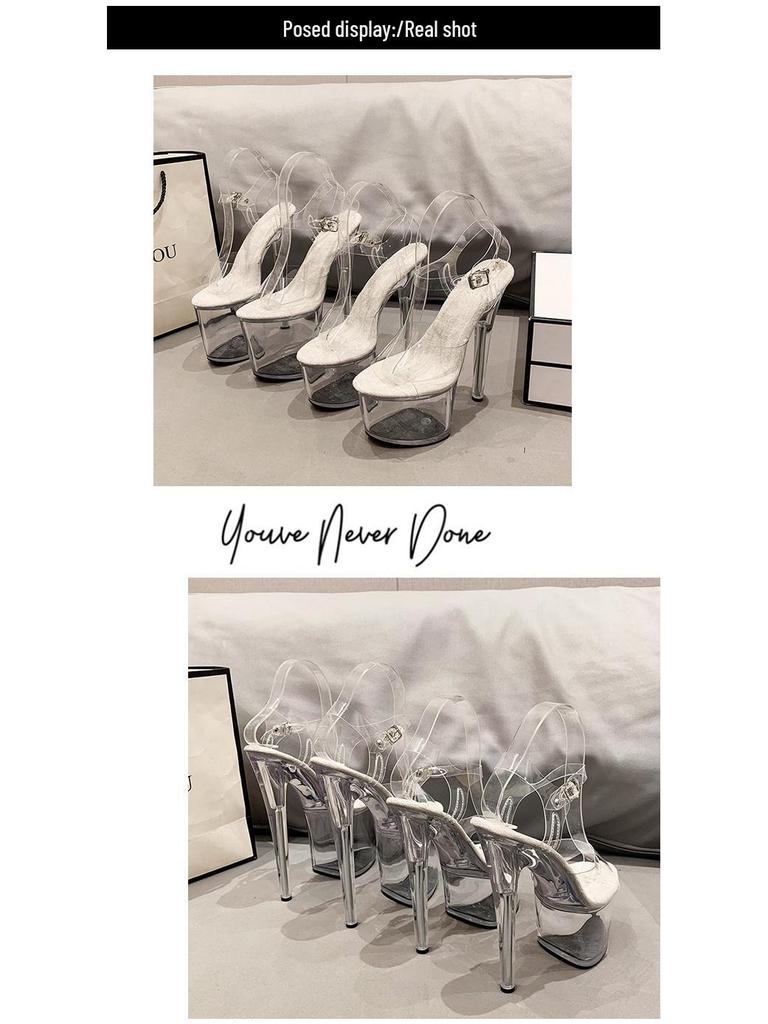 2025 Autumn Women's High Heel Pointed Toe Platform Sandals: Fashionable, Waterproof, Casual Wedding Banquet Shoes.
