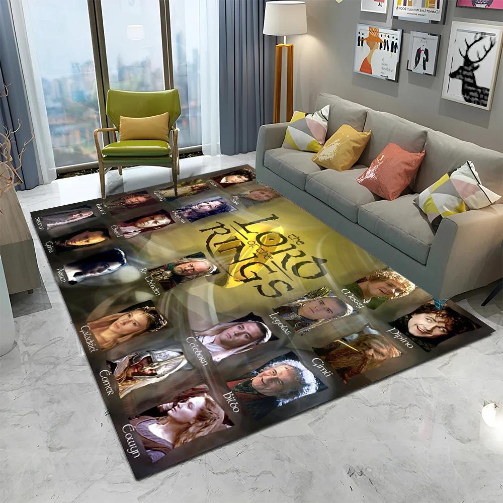 L-Lord of the Rings H-Hobbit HD Carpet Rug for Home Living Room Bedroom Sofa Doormat Decor,kid Play  Area Rug Non-slip Floor Mat