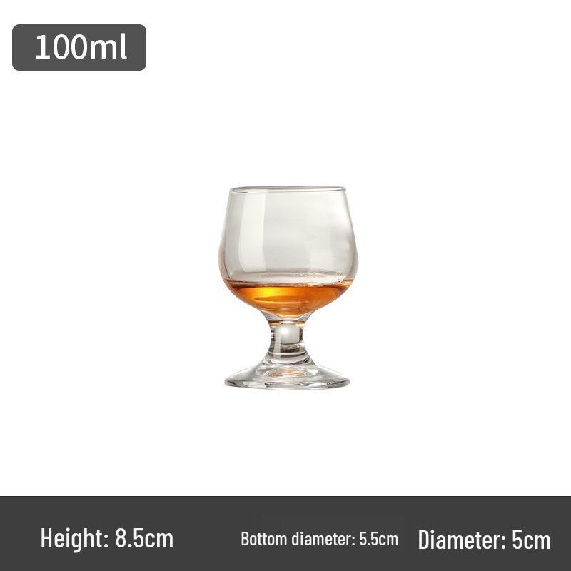 Creative Crystal Brandy Snifter - Low-Footed Liquor Glass for Home & Restaurant, Small Red Wine Glass
