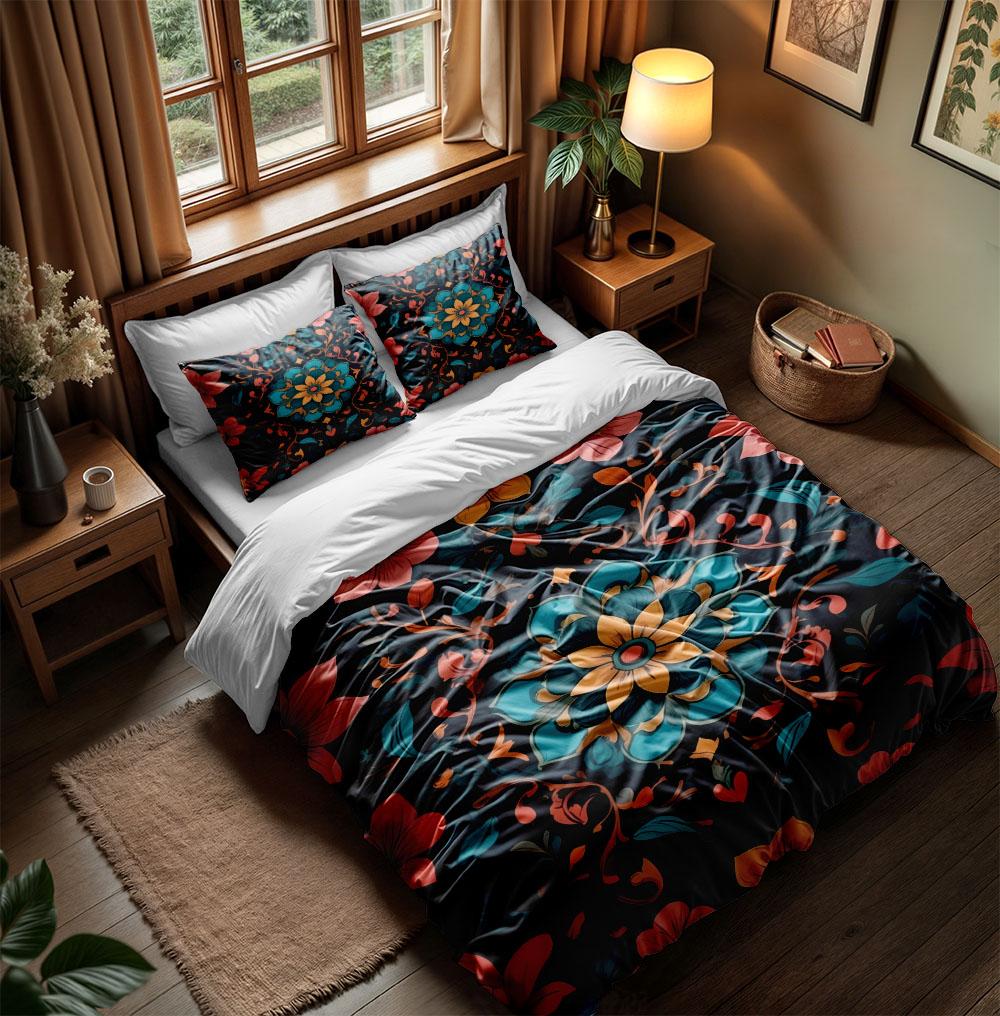 

Antique Morrocan Petal Duvet Cover Set UK Single Double Queen King US Twin Full King Size Bed Linen Set 140x210cm