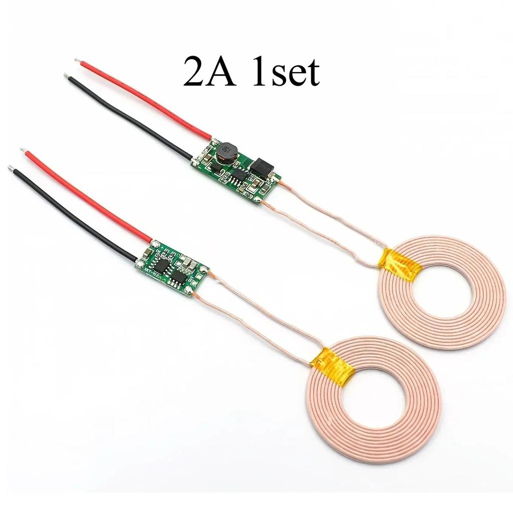 5V 1A/2A Wireless Power Supply Module Wireless Charger Module Transmitter Receiver Terminal Circuit Board Module for DIY