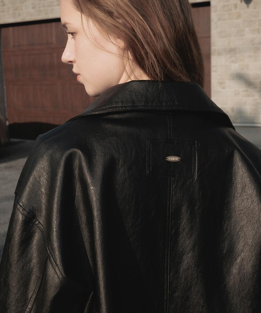 Deheve Classic Leather Half Jacket [Black]