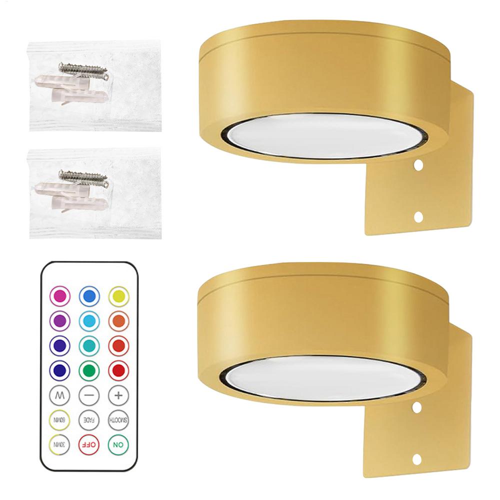 LED Magnetic Wall Sconce Lights Wall Mounted Lamp with Remote Control 13-Color RGB Painting Art Display Light Dimmable