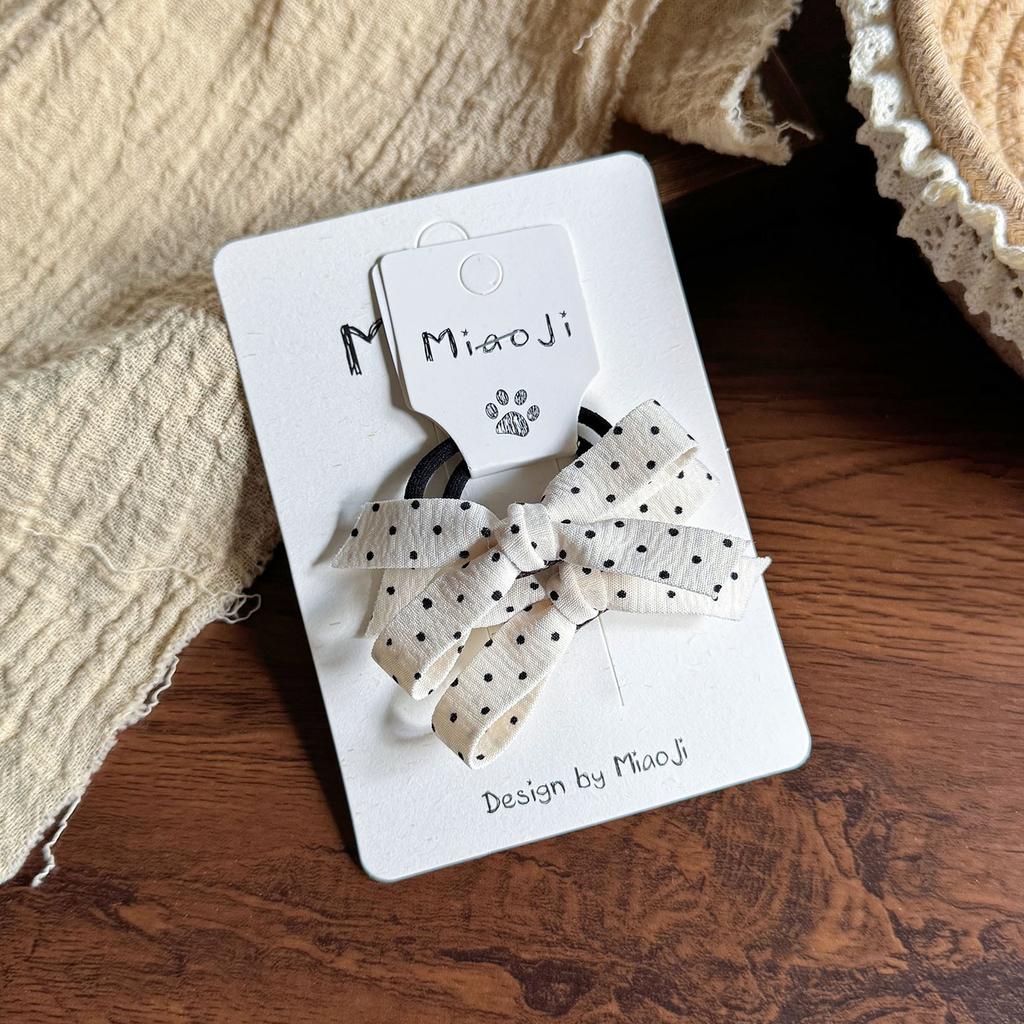 2pcs Polka Dots Love Hairpin Bow Hair Band Baby Side Bangs Korean New Girl Black and White Clip Broken Hairpin
