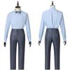 Fiyero Boq School Uniform Cosplay Costume Blue Shirt Green Coat With Pant Full Set For Halloween Christmas Party