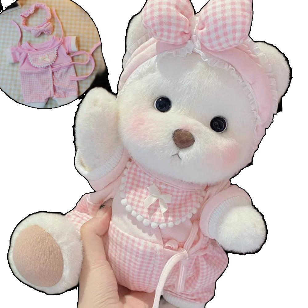 

30 см Плюшевая игрушка ручной работы Медведь Тедди Тейл Переодевание Детская ползающая одежда Девочка Обнимашка Мягкая плюшевая кукла для подарка девушке cloth no bear