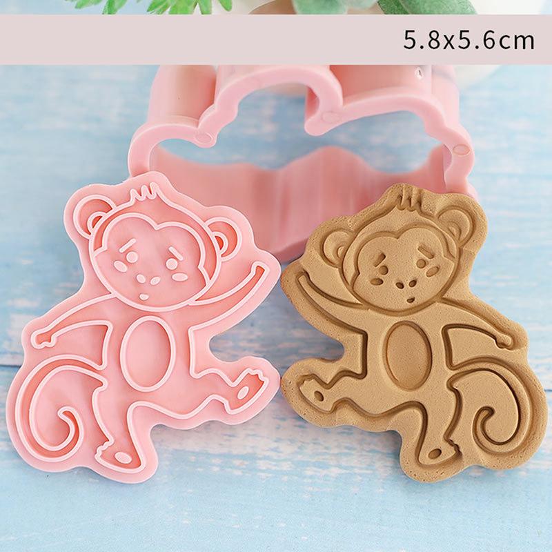 8Pcs/Set  Biscuit Mold Forest Animal Shape Cookie Cutter Icing Fondant Cake Tool