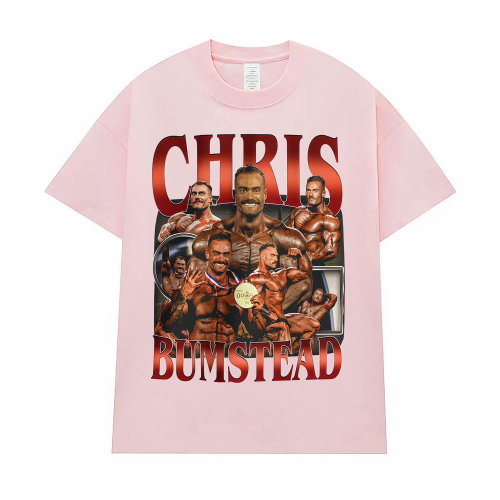 Chris Bumstead Bodybuilding Funny Gym T Shirt Men's Clothing Harajuku High Street Tee Shirt Male 100% Cotton Oversized T-shirts