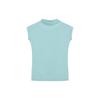 2026 Spring/Summer Women's Elegant Slim-Fit Semi-High Neck Short-Sleeve T-shirt