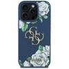 Etui Guess Grained Roses Big 4G Logo Do  Iphone 16 Pro Niebieski