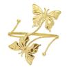 Schmetterling & Blume Metall Offener Armreif mit Eingesetzten Diamanten
