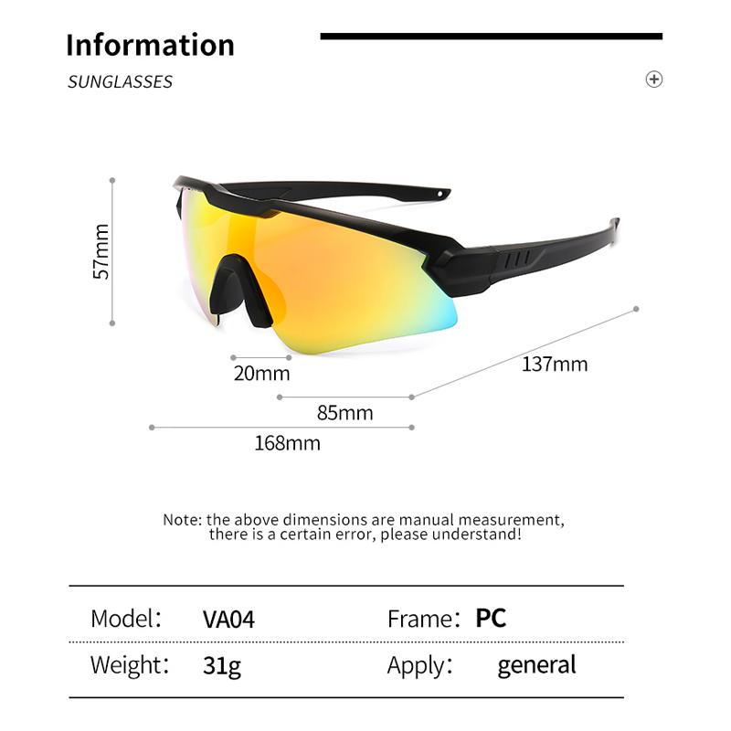 Trendy And Colorful New Men's And Women's Cycling Outdoor Protection Uv Protective Sports Sunglasses Sunglasses Sunglasses VA04