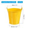 PATIKIL Small Handled Metal 8 Pieces Mini Galvanized Colorful Easter Buckets for Party Favors and Yellow 3"x3" Buckets, Buckets, Crafts, Decorations,