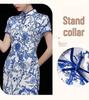 Cheongsam-Kleid mit chinesischem Tusche-Druck