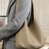 High-Quality Retro Solid Color Stylish Tote Bag 2025 Large Capacity Shopping Underarm Fashion Versatile Shoulder Bag