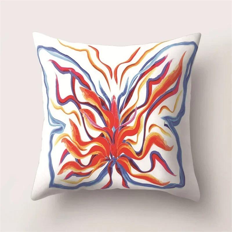 Beautiful Butterfly Print Decorative Pillow Cover Car Sofa Square Cushion Pillow Cover