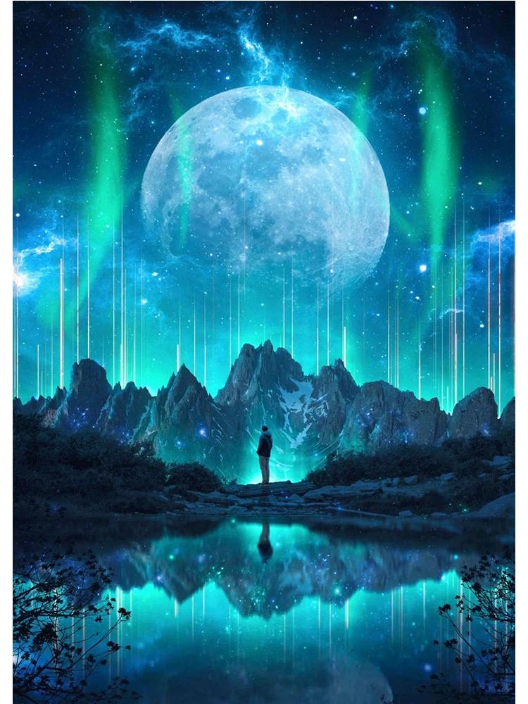 Modern Space Planet Colorful Posters Canvas Painting Anomaly Landscape Nordic Wall Art Picture For Living Room Home Decoration