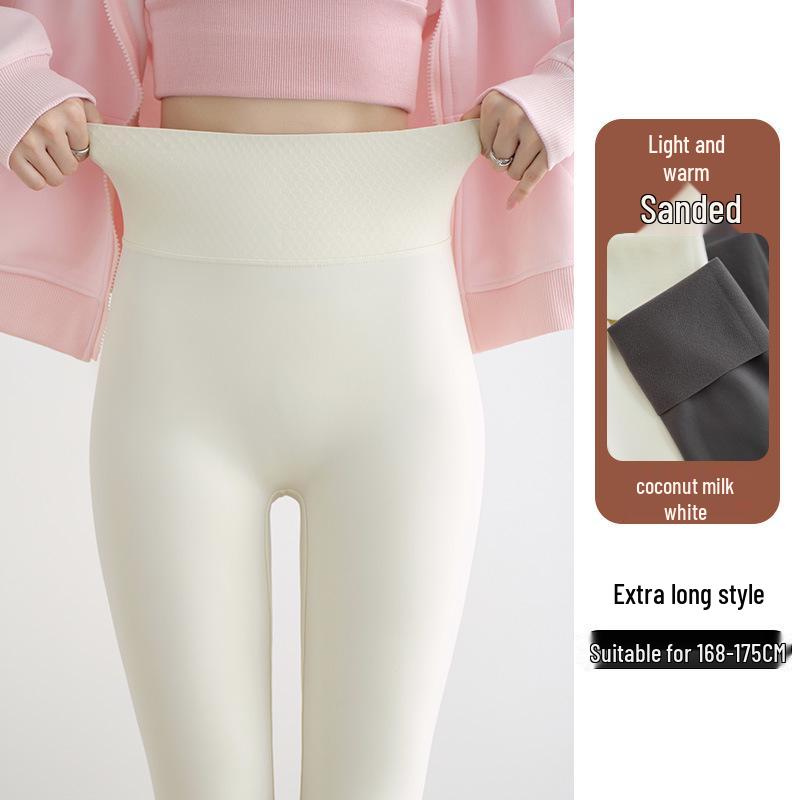 Plus-Size Fleece-Lined Shark Pants: High-Waisted, Thick, and Warm Yoga Leggings for Autumn/Winter 2025