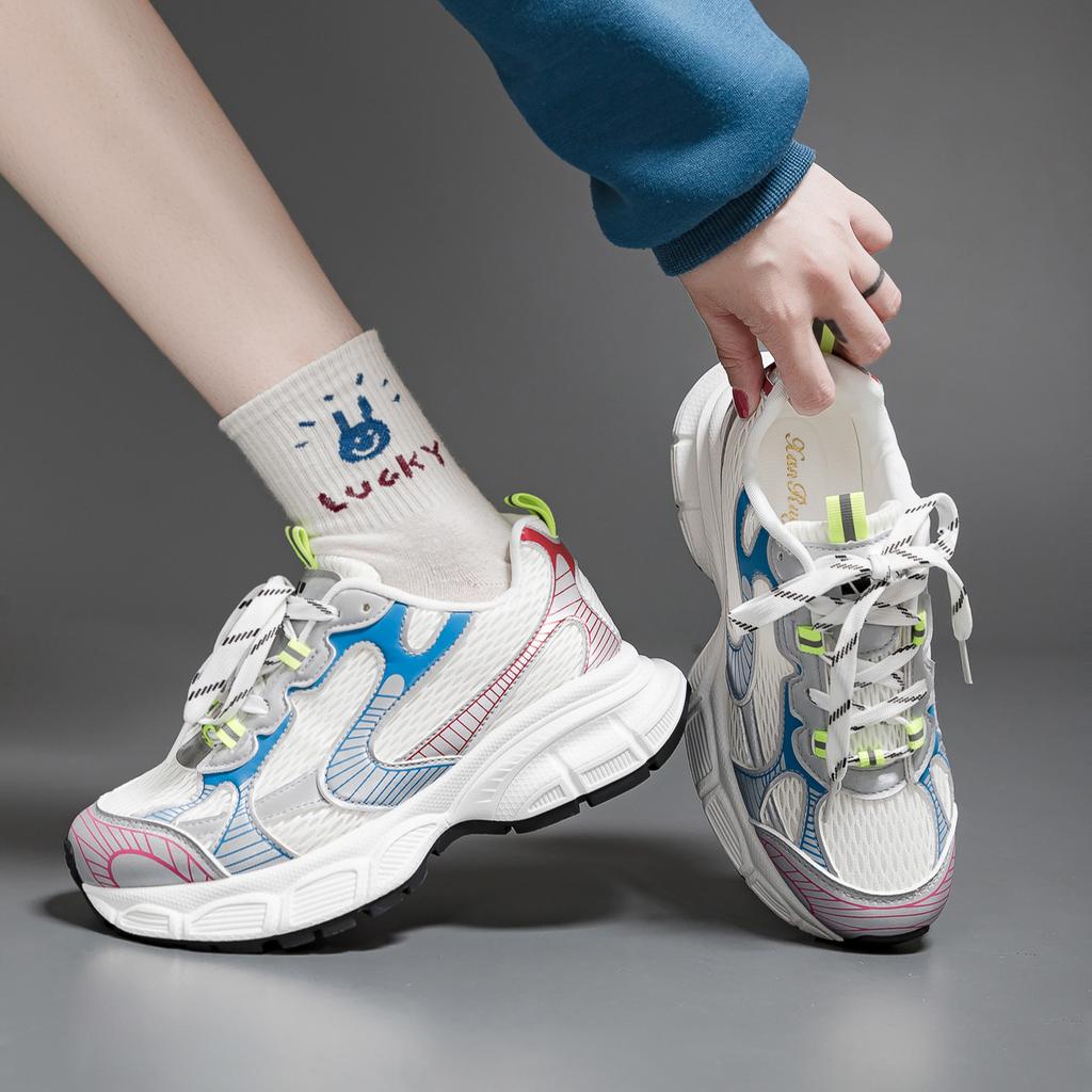 Autumn New Dad Shoes Women's Versatile Casual Platform Sports Shoes Color Matching Retro Women's Shoes 1101