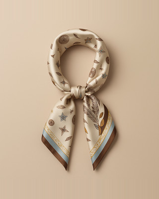 Foulard en soie carré fin pour femme, foulard carré haut de gamme, fil, tempérament, étranger, décontracté, impression, protection du cou, foulard décoratif