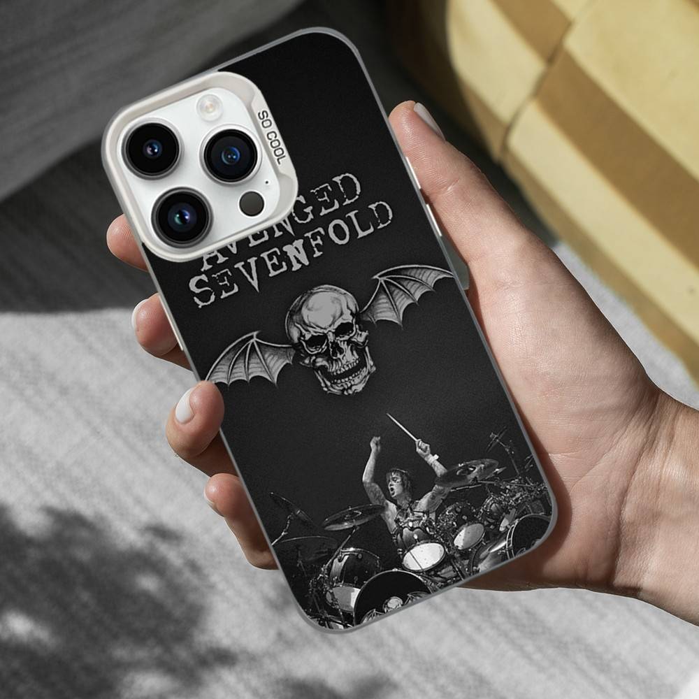 

Band A-Avenged S-Sevenfold Phone Case For iPhone 16,15,14,13,12,11,Mini,Pro,SE,MAX White Matte Shockproof Cover iPhone12