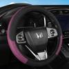 Car Steering Wheel Cover Elastic Carbon Fiber Leather All-season Universal Handlebar Cover Automobile Accessories 37-38.5cm