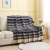Nordic Vintage Ruffled Throw Blanket Bed End Sofa Cozy Lightweight Acrylic Knit