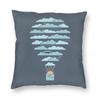 Weather Balloon Square Pillowcase Polyester Linen Velvet Creative Zip Decorative Throw Pillow Case Home Cushion Cover