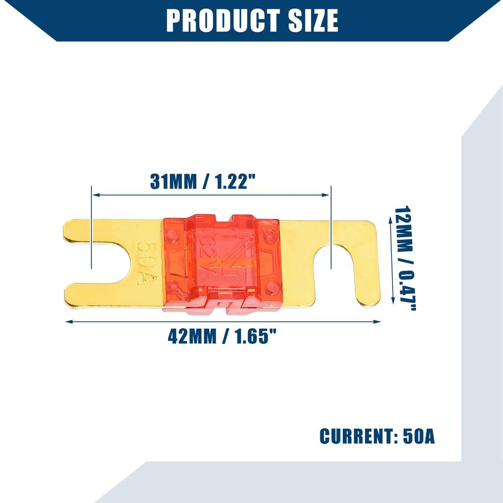 Hihaha Mini ANL Fuse 50A / Car Audio CD Fuse for Car Motorcycle Boat