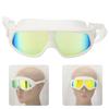 Adult Large Frame Waterproof Antifog Swimming Goggles Electroplate Plain Glass Diving Supply