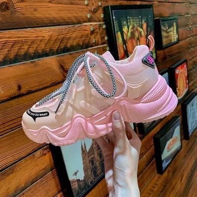 Zapatillas Mujer Plataforma Zapatos Casuales Zapatillas de Moda Plataforma Basket Femme Amarillo Cordones Casual Zapatos Gruesos b87