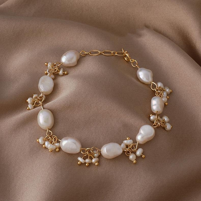 Freshwater Pearls In Niche Design Bracelet Beads Beaded Simple Cold Wind Temperament Hand Jewelry