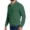 Men's Casual Collared Long-Sleeve Fleece Base Layer Top