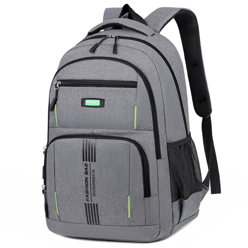 Unisex Minimalist Backpack - Multi-Layer Pocket Design for Business Travel & Student Life