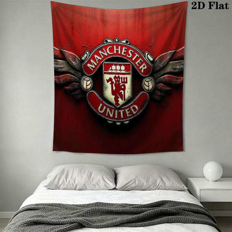 Unbeatable MUFC ForceWall Hanging Printed Fabric Blanket Decorative Tapestries for Bedroom Living Room Home Decor