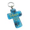 Acrylic Keychain Inspirational Scripture Ten-Shaped Pendant Keyring Religious Christian Faith Gift for Men Women