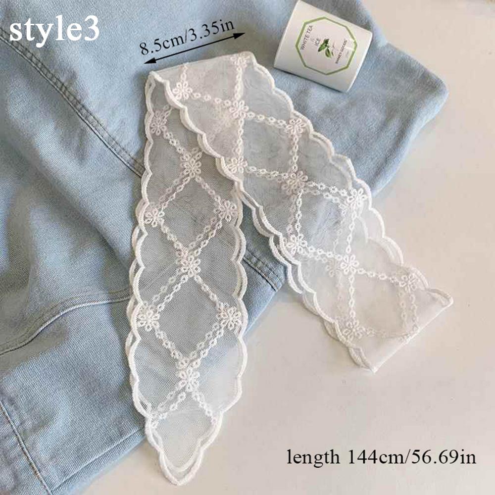 Girl's Ribbon Lace Bow Hair Rope Ballet Style Sweet Ponytail Holder Hair Scrunchies Lace Hair Scarf Wraps Fashion Lace Necklace