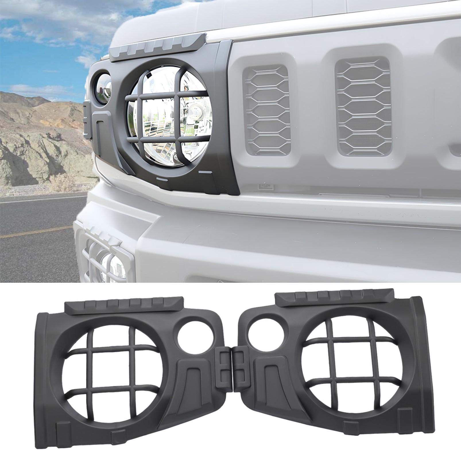 

2PCS Car Front Headlight Protective Cover for Suzuki Jimny JB64 JB74 JC74 2019-2026 Headlamp Guards Trim Exterior Accessories чёрный