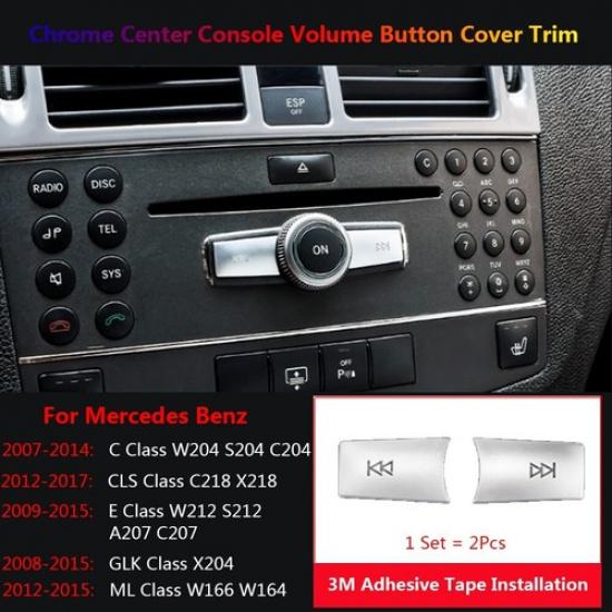 For Mercedes Benz W204 W212 W164 C218 X204 Car Console Volume Switch Cover Trims