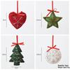 Creative Wool Felt Christmas Ornaments: Five-Pointed Star, Snowflake, Tree Decorative Pendants