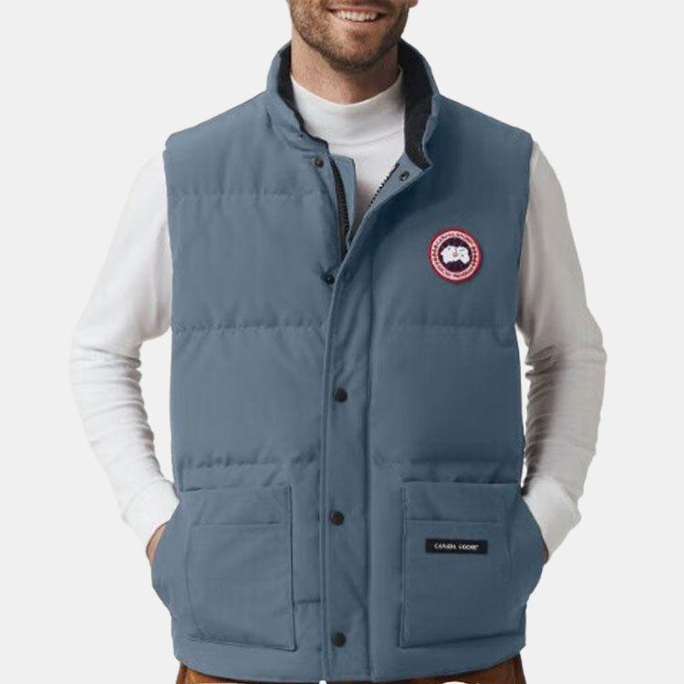 Canada Goose Freestyle Series Waterproof Single-Breasted Stand Collar Zipper Logo Patch Lightweight Duck Down Vest Unisex vest 4154M-222