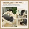Cat Tree 90cm Cat Tower With Sisal Scratching Posts Cat Condo Hammock Top Perch And 2 Hanging Toys For Cats Beige
